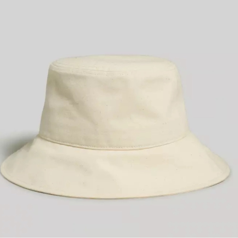 NWT Madewell cotton ecru bucket hat size medium large